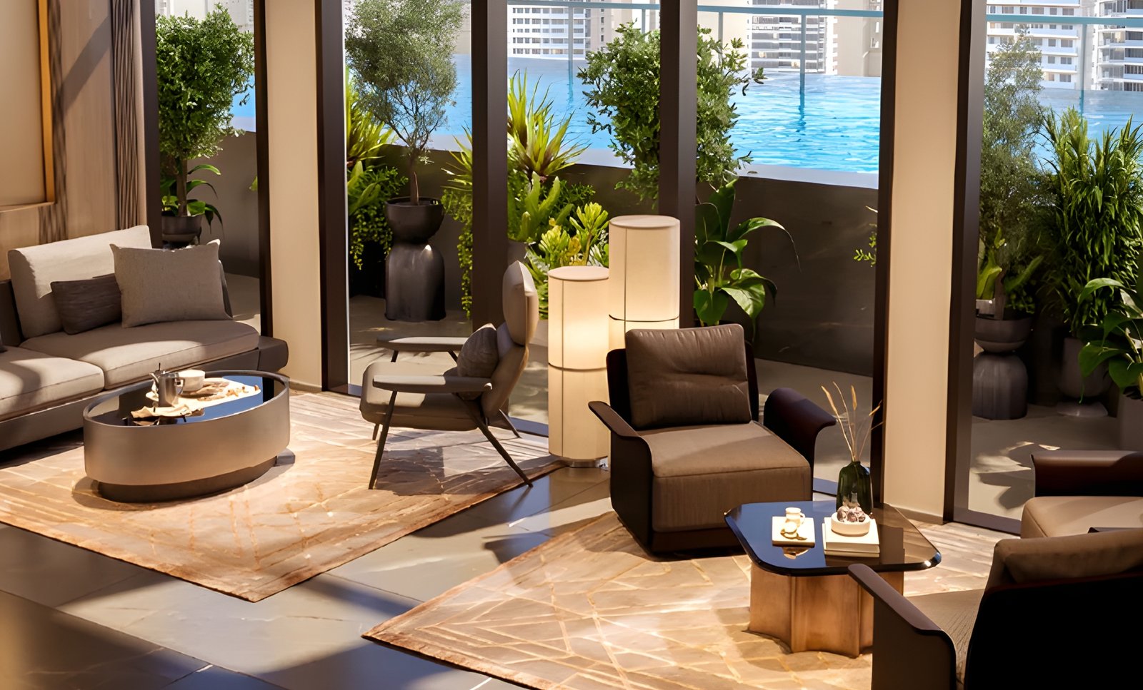 Sobha Crescent luxury high-rise apartments exterior view