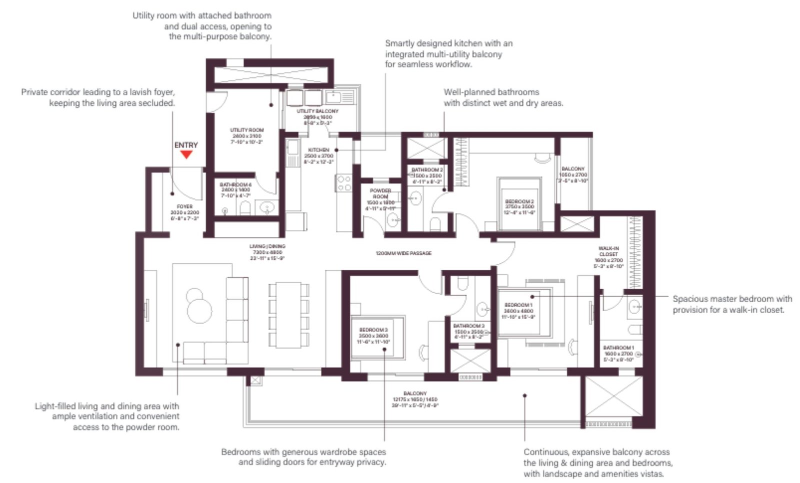 Sobha Crescent 3 BHK Luxury Apartments