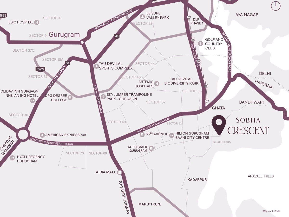 Sobha Crescent Location Map